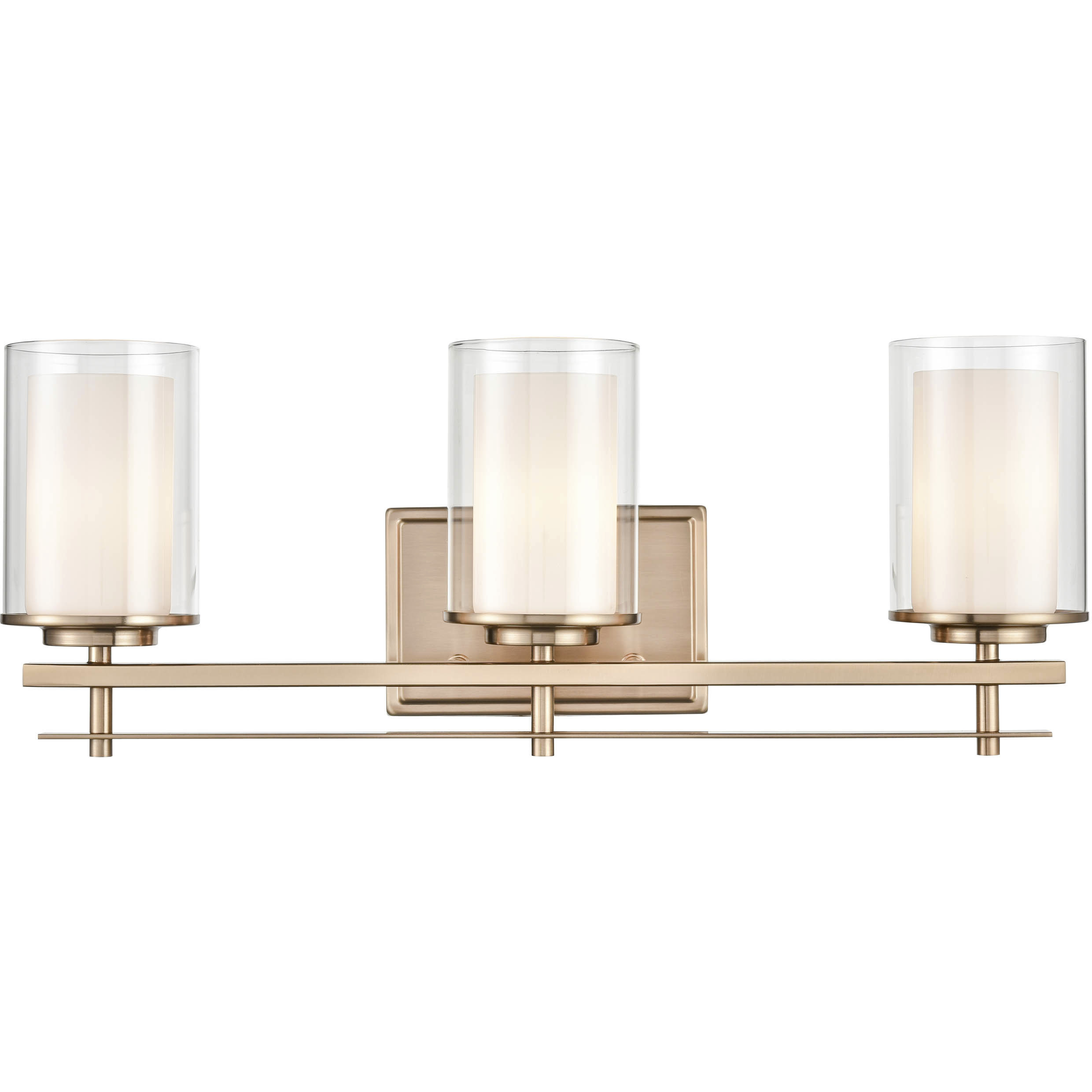 Huderson 3 Light 23 inch Modern Gold Bathroom Vanity Light Wall Light